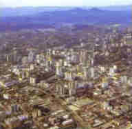 vista area da cidade